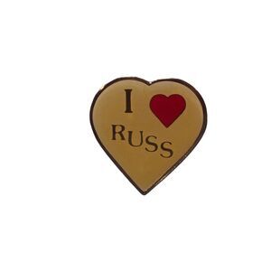 Vintage Valentine's SWIB I Love Heart Russ Enamel Lapel Pin Taiwan